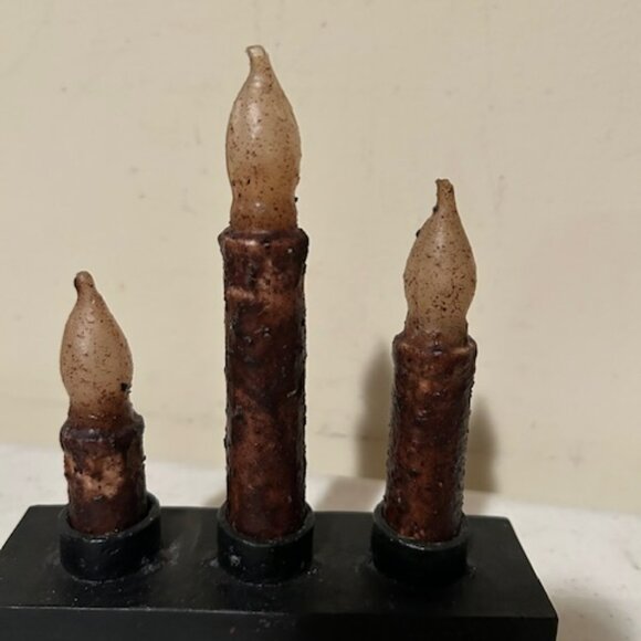 Primitive new Nook Candle light with burnt ivory candles - Timer - Picture 4 of 5